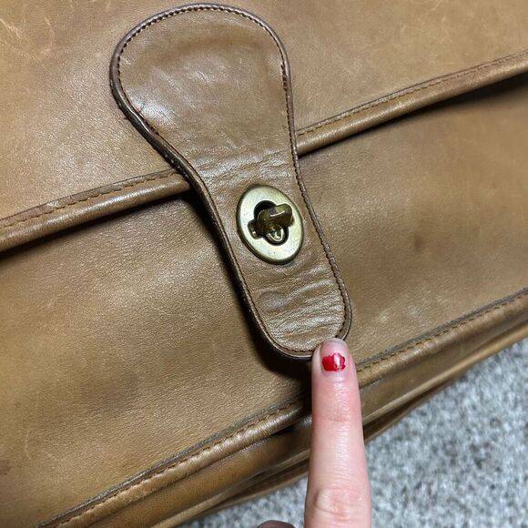 Vintage Coach Metropolitan 80s/90s All Leather Messenger Laptop Briefcase Bag - Picture 10 of 12